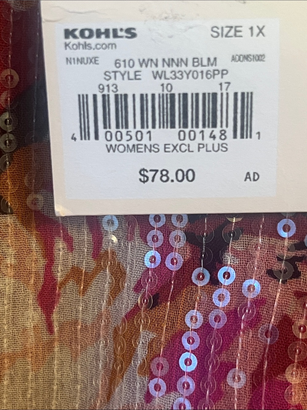LC Lauren Conrad NWT Sequin Floral Wrap Mini Dress - Picture 6 of 7